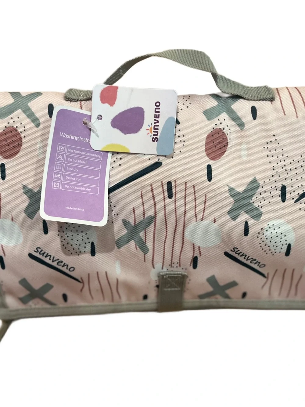 Sunveno Portable Baby Changing Station Colorful Folds Out Wristlet
